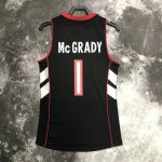 Maillot de Basket #1 Tracy Mcgrady Raptors 1999-00 Vintage Violet Noir Imprimé